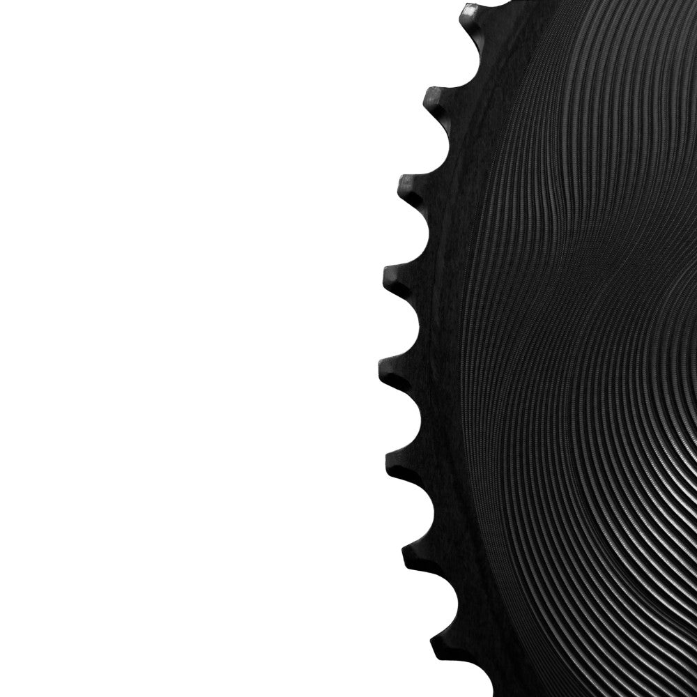 Alugear AERO Chainrings Set – 2x12sp Round for 110 BCD 4‑bolt Shimano Asymmetric